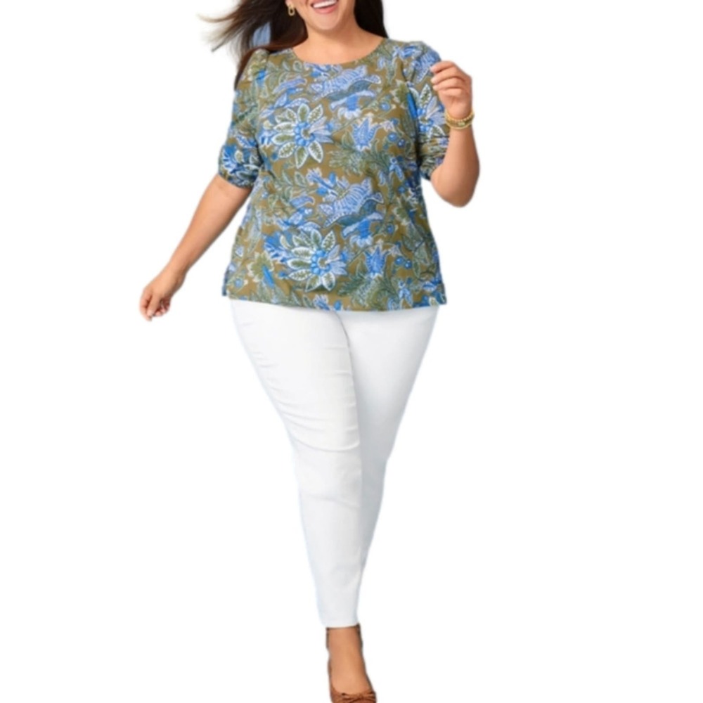 Talbots Signature W slim stretch‎ ankle white denim jeans plus size 20 22 new!!! - Picture 11 of 12